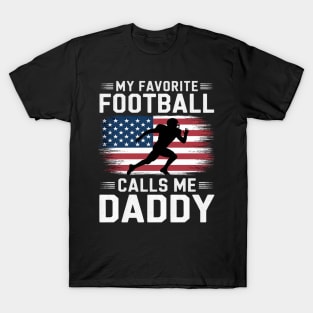 Mens My Favorite Football Player Calls Me Daddy Father Day T-Shirt